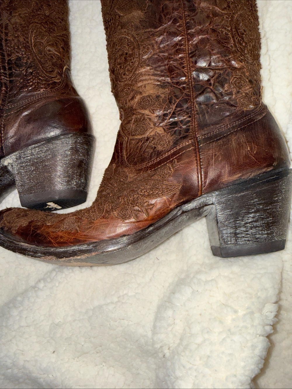 Old Gringo Brown Embroidered Leather Cowgirl Boots size 9.5 - Picture 10 of 12